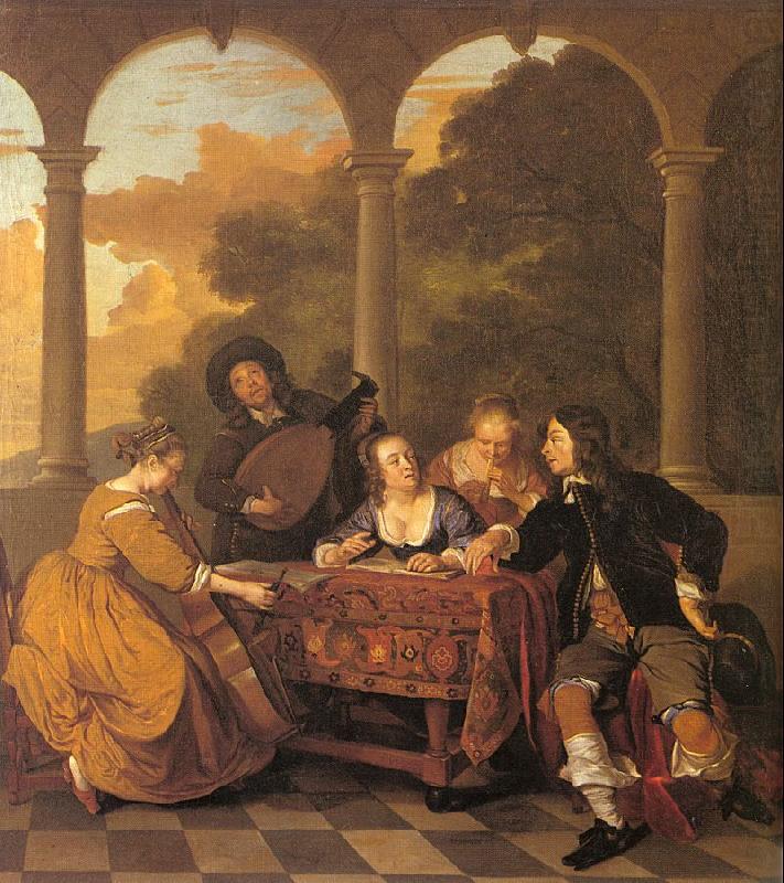Loo, Jacob van Musical Party on a Terrace china oil painting image